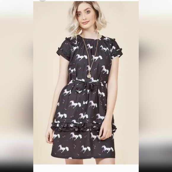 Modcloth Dresses & Skirts - Modcloth Frock Shop Horse Dress 1x